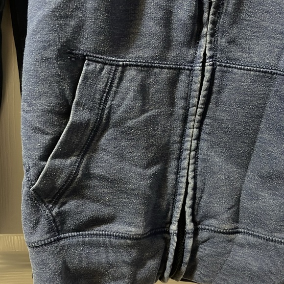 Women's Sweatshirt Hoodie Kangaroo Pockets Zipper Denim Blue MediumLarge Mossimo - Picture 4 of 7